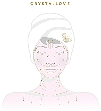 Rhinestone Facial Massager - Crystallove Clear Quartz Roller — photo N2
