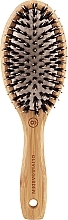 Massage Hair Brush 'Ion + Bamboo', S - Olivia Garden Bamboo Touch Detangle Combo — photo N1