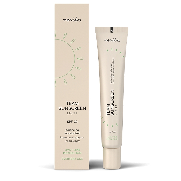 Moisturizing & Regulating Cream SPF30 - Resibo Team Sunscreen Light Balancing Moisturizer — photo N1