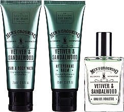 Scottish Fine Soaps Men's Grooming Vetiver & Sandalwood - Set (edt/50ml + sh/gel/75ml + ash/balm/75ml) — photo N3