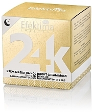 Night Face Cream Mask - Efektima Instytut 24K Gold & Combination Of 7 Oils Night Cream Mask — photo N1