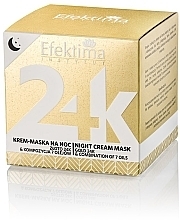 Fragrances, Perfumes, Cosmetics Night Face Cream Mask - Efektima Instytut 24K Gold & Combination Of 7 Oils Night Cream Mask