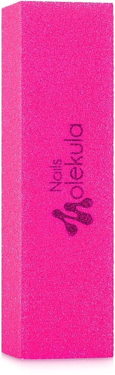 4-Sided Nail Buffer M-32, pink neon, 120/120 - Nails Molekula — photo N1