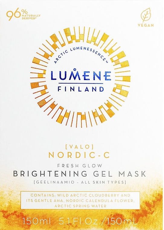 Brightening Facial Gel Mask - Lumene Valo Nordic-C Fresh Glow Brightening Gel Mask — photo N2