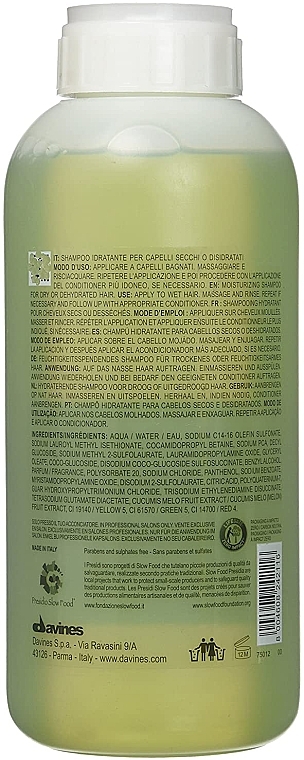 Moisturizing Shampoo - Davines Moisturizing Revitalizing Shampoo — photo N2