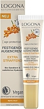 Fragrances, Perfumes, Cosmetics Firming Eye Cream 'Sea Buckthorn' - Logona Age Protection Extra-Firming Firming Eye Cream