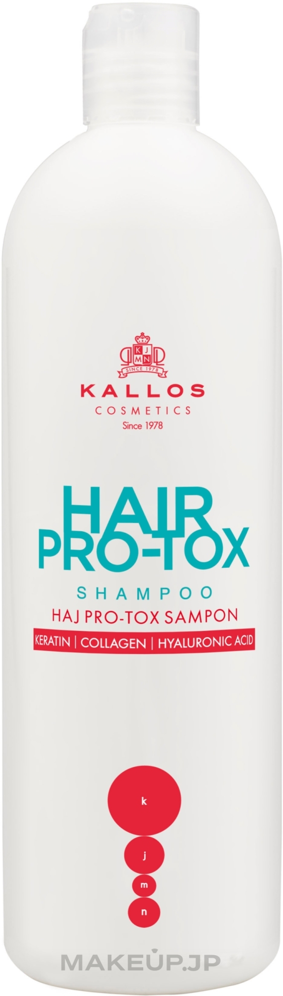 Keratin, Collagen & Hyaluronic Acid Hair Shampoo - Kallos Cosmetics Hair Pro-tox Shampoo — photo 1000 ml