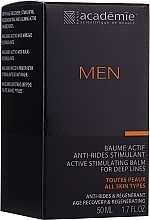 Fragrances, Perfumes, Cosmetics Active Stimulating After Shave Cream Balm - Academie Men Active Stimulating Balm for Deep Lines