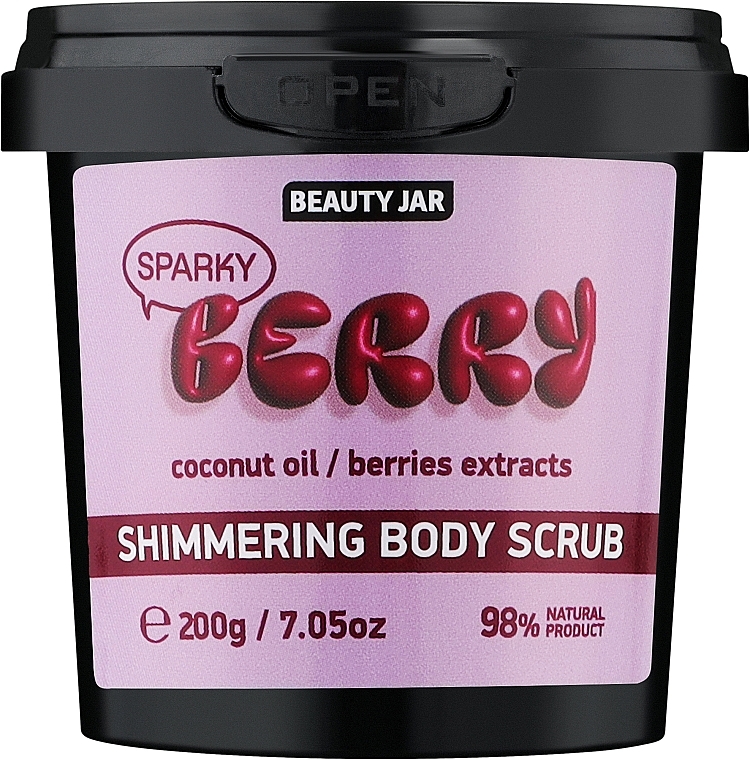 Shimmering Body Scrub 'Glitter Berry' - Beauty Jar Shimmering Body Scrub — photo N1