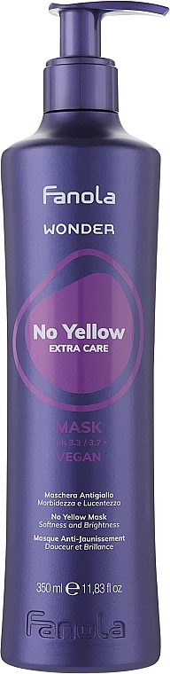 Anti-Yellow Hair Mask - Fanola Wonder No Yellow Extra Care Mask — photo N1