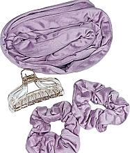 Fragrances, Perfumes, Cosmetics Curling Set, with roller, scrunchies and claw clip, purple - Yeye