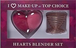 Makeup Sponges "Hearts", 2 pcs, 38310 - Top Choice — photo N1