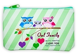 Fragrances, Perfumes, Cosmetics Cosmetic Bag 'Owl', mint-green - Dini