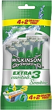 Fragrances, Perfumes, Cosmetics Disposable Razors, 6 pcs - Wilkinson Sword Extra 3 Sensitive