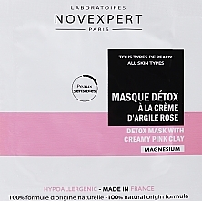 GIFT! Detox Face Mask with Pink Clay - Novexpert Magnesium Mask Detox With Creamy Pink Clay (sample) — photo N1