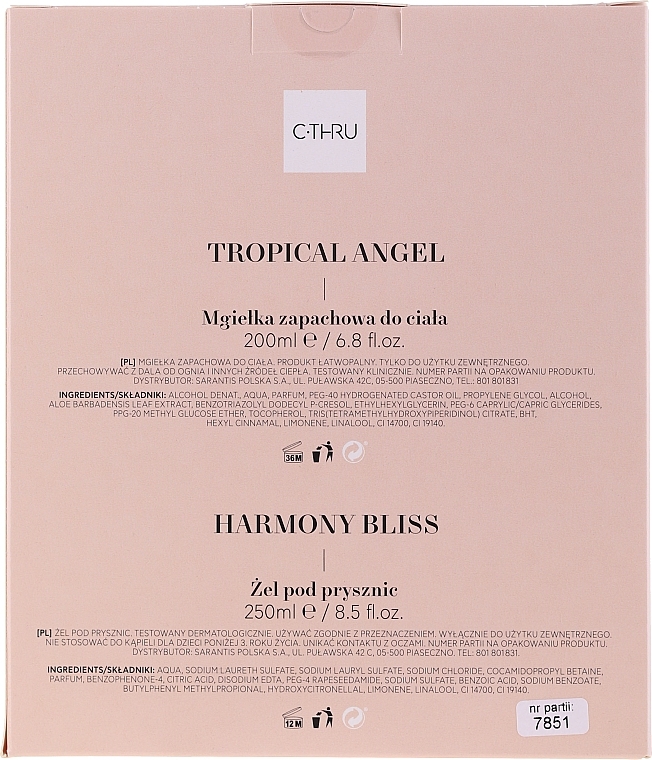 C-Thru Tropical Angel & Harmony Bliss - Set (mist/200ml + sh/gel/250ml) — photo N3