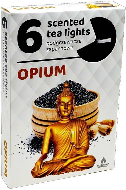 Tealights 'Opium', 6 pcs. - Admit Scented Tea Light Opium — photo N1