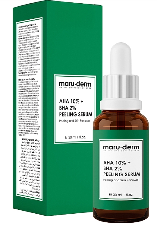 AHA 10% + BHA 2% Face Peeling Serum - Maruderm Cosmetics AHA 10% +BHA 2% Peeling Serum — photo N1