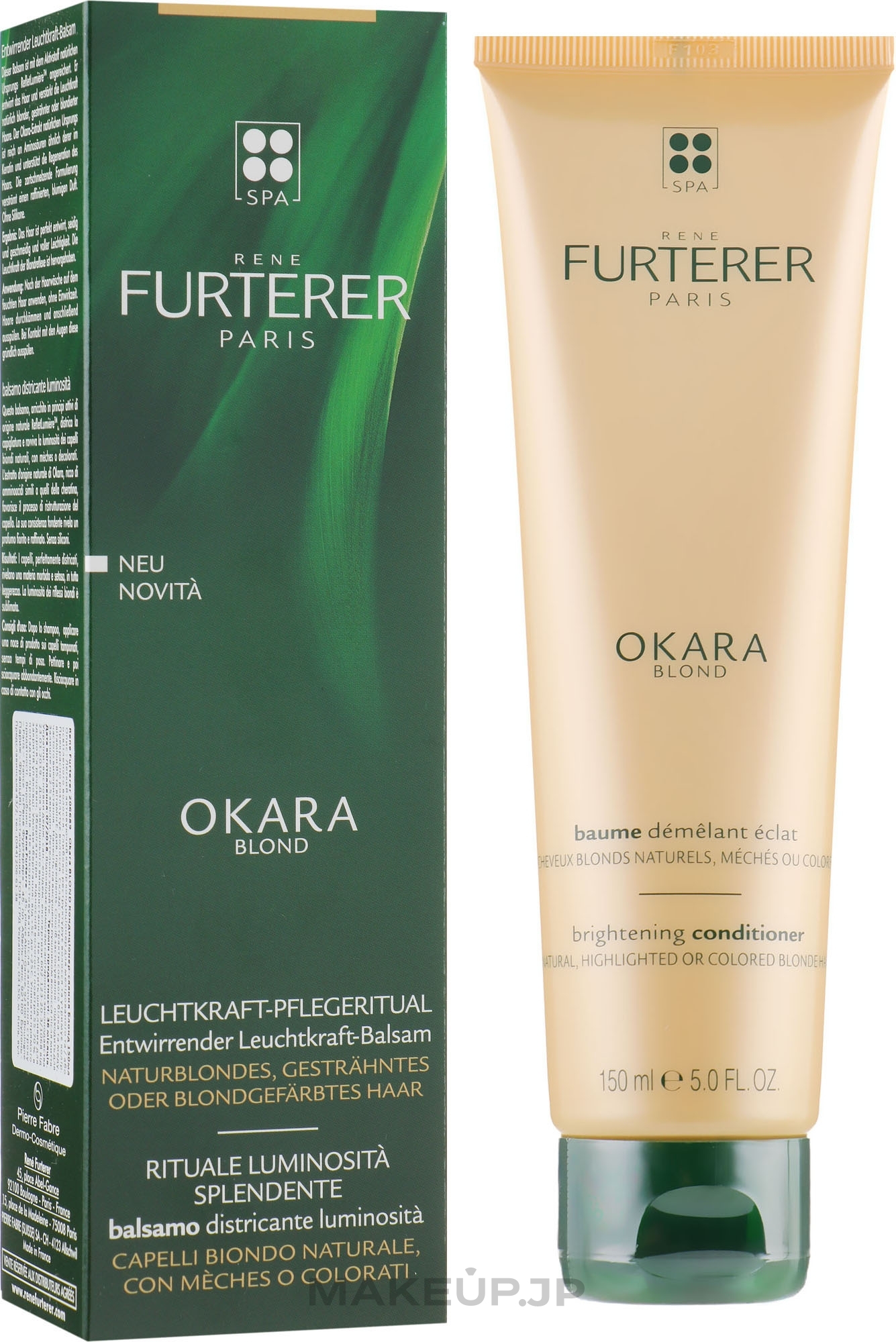 Natural Blonde & Color-Treated Hair Conditioner - Rene Furterer Okara Blond Brightening Conditioner — photo 150 ml