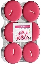 Fragrances, Perfumes, Cosmetics Rose Tealight Set - Bispol Pink Maxi Scented Candles