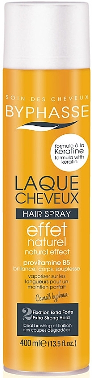 Hair Spray - Byphasse Keratin Natural Effect Extra Strong Hair Spray — photo N1