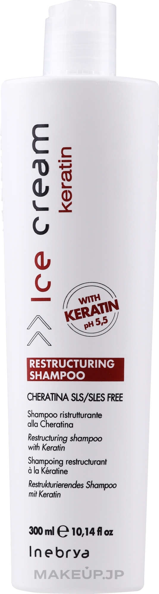 Repair Keratin Shampoo - Inebrya Ice Cream Keratin Restructuring Shampoo  — photo 300 ml
