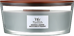 Scented Candle - WoodWick Sagewood & Seagrass Candle — photo N2