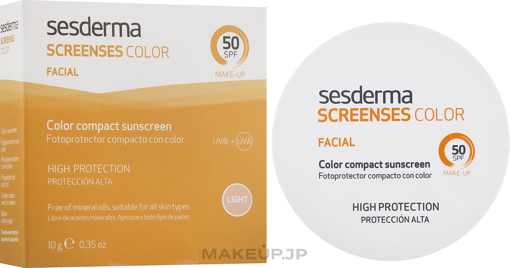 Sunscreen Foundation, light - SesDerma Laboratories Screen Ses Compact SPF 50 Light — photo 10 g