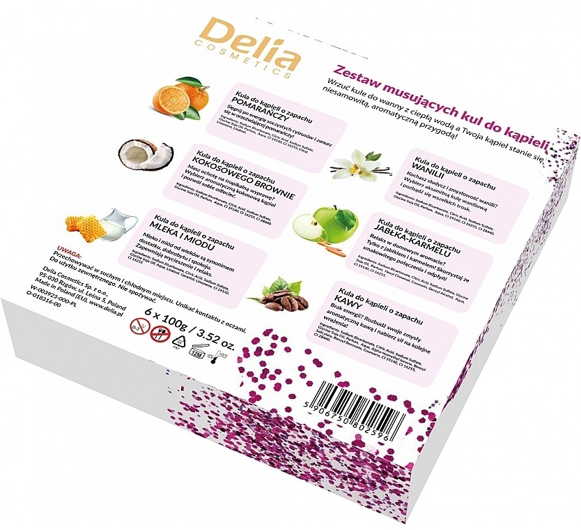 Set - Delia Mix Bath Bombs (bath/bombs/6X100g) — photo N2