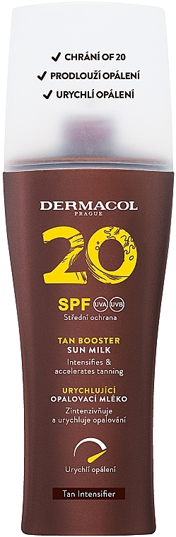 Protective Tan Accelerating Lotion - Dermacol Tan Booster Sun Milk SPF 20 — photo N1