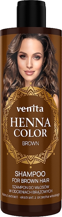 クルミエキス配合ダークヘア用シャンプー - Venita Henna Color Shampoo Brown — photo N1