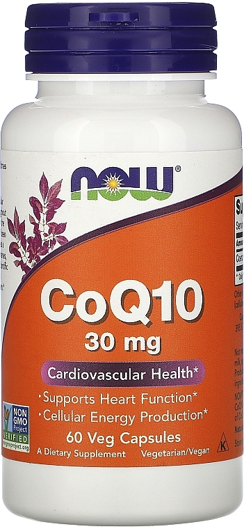 Capsules "Coenzyme Q10", 30 mg - Now Foods CoQ10 — photo N1