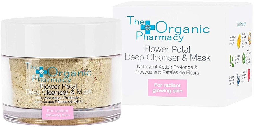 Cleansing Face Mask - The Organic Pharmacy Flower Petal Deep Cleanser & Mask — photo N1