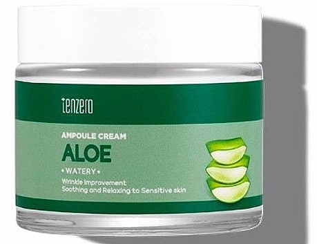 Ampoule Face Cream with Aloe - Tenzero Watery Aloe Ampoule Cream — photo N1