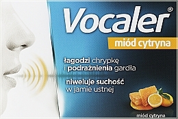 Dietary Supplement, honey and lemon - Aflofarm Vocaler — photo N1