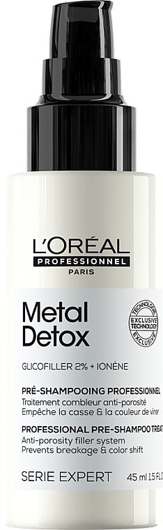 GIFT! Professional Pre-Shampoo Treatment to Reduce Porosity in all Hair Types, Prevent Breakage and Unwanted Colour Changes - L'Oreal Professionnel Expert Metal Detox Series — photo N1