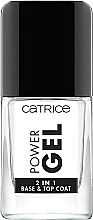 Fragrances, Perfumes, Cosmetics Base and Top Coat 2 in 1 - Catrice Power Gel 2in1 Base & Top Coat