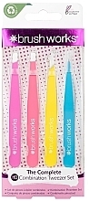 Fragrances, Perfumes, Cosmetics Tweezers Set, neon - Brushworks The Complete HD Combination Tweezer Set Neon