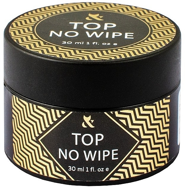 Nail Top Coat without Sticky Layer - F.O.X Top No Wipe (can) — photo N2