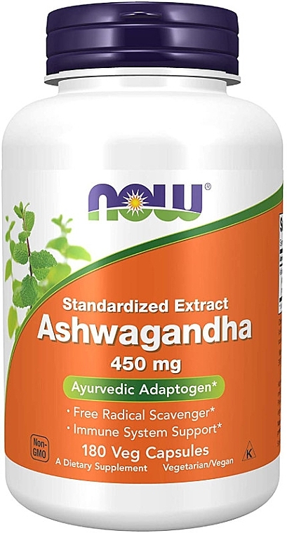 Dietary Supplement "Ashwagandha", 450mg - Now Foods Ashwagandha — photo N1