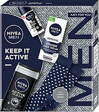 Fragrances, Perfumes, Cosmetics Set - NIVEA MEN Keep It Active 2024 (f/cr/75ml + deo/50ml + sh/gel/250ml + socks/2pcs)