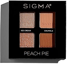 Eyeshadow Palette - Sigma Beauty Peach Pie Eyeshadow Quad — photo N3