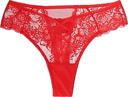 Women Lace Thong bdm550-007, red - Moraj — photo N1