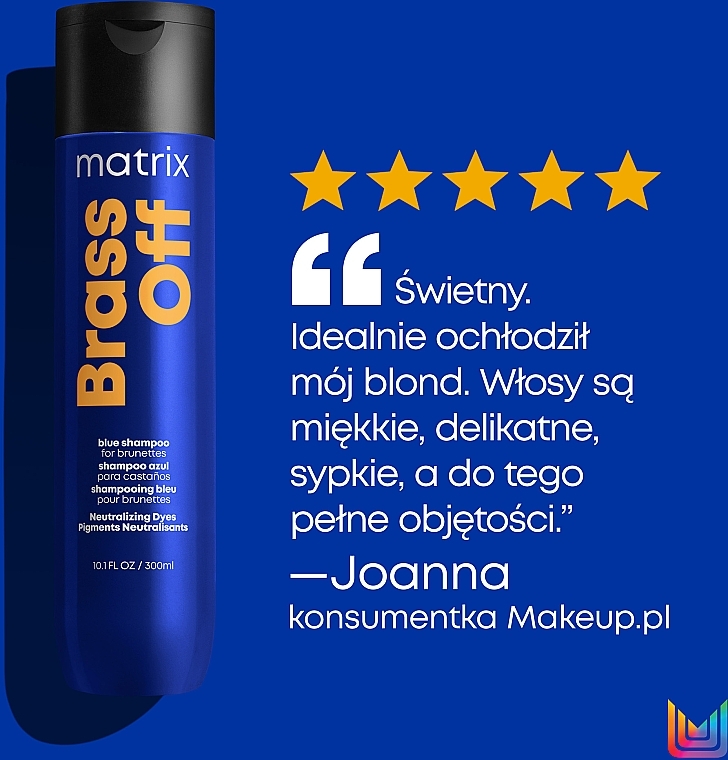 Hair Color Preserving Shampoo - Matrix Total Results Brass Off Blue Shampoo For Brunettes — photo N5