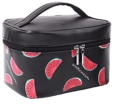 Fragrances, Perfumes, Cosmetics Makeup Bag 'Watermelon', black, with handle - Ecarla KS5