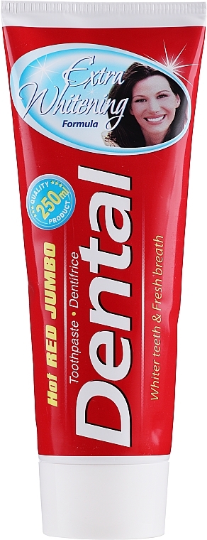 Extra Whitening Toothpaste - Dental Hot Red Jumbo Extra Whitening Toothpaste — photo N1