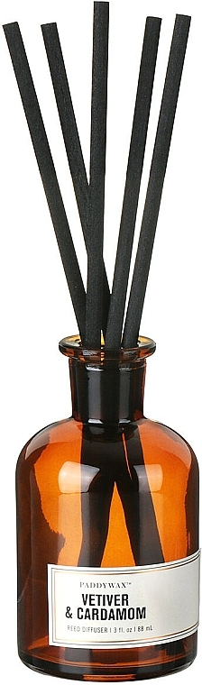 Fragrance Diffuser - Paddywax Apothecary Glass Reed Diffuser Vetiver & Cardamom — photo N2