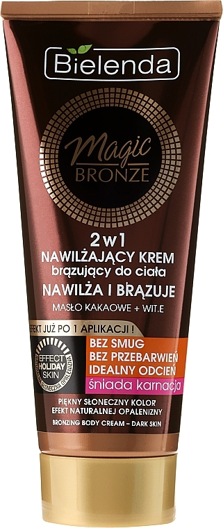 Bronzing Moisturizing Body Cream - Bielenda Magic Bronze 2in1 Moisturizing Bronze Cream For Dark Skin  — photo N5