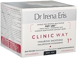 Fragrances, Perfumes, Cosmetics Night Cream "Hyaluronic Smoothing" - Dr Irena Eris Clinic Way 1° anti-wrinkle care