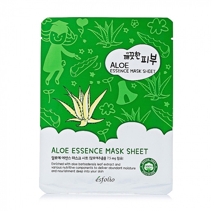 Aloe Sheet Mask - Esfolio Pure Skin Aloe Essence Mask Sheet — photo N1